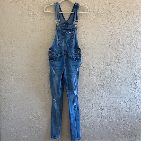 almost famous denim overalls